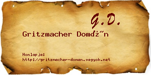 Gritzmacher Domán névjegykártya